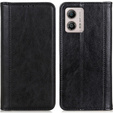 Pattintható tok Motorola Moto G53 / G23 / G13, Split Leather, fekete