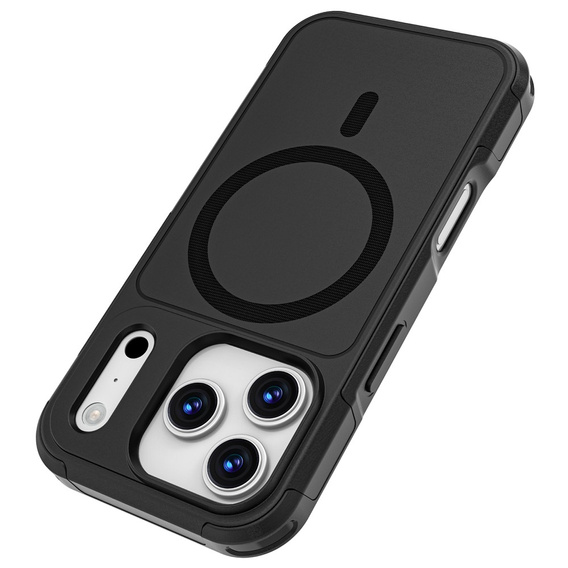 MagForce tok iPhone 17 Pro készülékhez, MagSafe, páncélozott, fekete