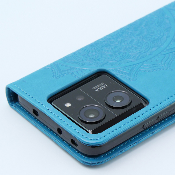 Pattintható tok a Xiaomi 13T / 13T Pro, Mandala, kék