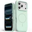 Szilikonhüvely iPhone 17 Pro készülékhez, MagSafe, ütésgátló, zöld