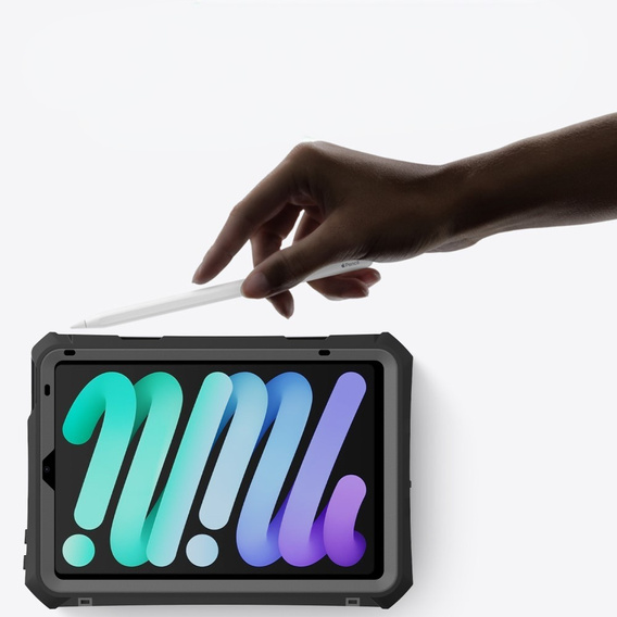 IP68 vízálló tok a iPad mini 8.3" 2021 (6 gen.) / iPad mini 8.3" 2024 (7 gen.), fekete