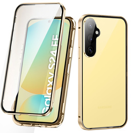 Tok Samsung Galaxy S24 FE, Magnetic Dual Glass, arany