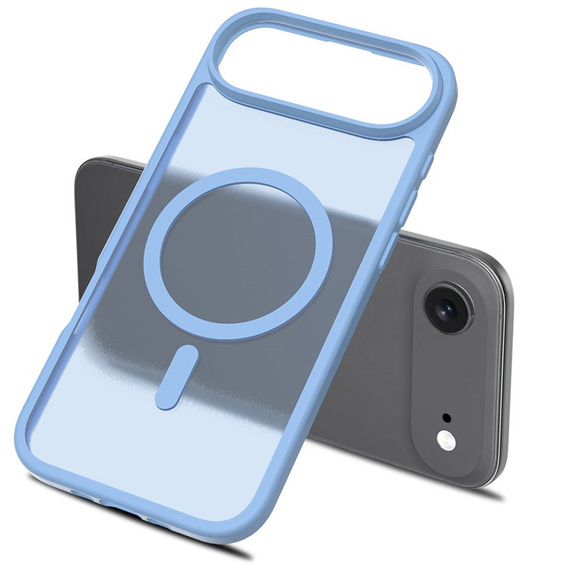 Matt tok iPhone Air készülékhez, MagSafe-hoz, áttetsző kék