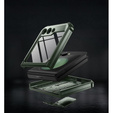 Páncélozott tok Samsung Galaxy Z Flip 5 5G készülékhez, Dexnor Clip Holder, zöld