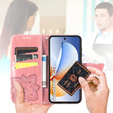Pattintható tok a Realme C71, Butterfly, rózsaszín rose gold