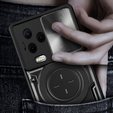 Páncélozott tok Infinix Note 12 2023, CamShield Slide, fekete
