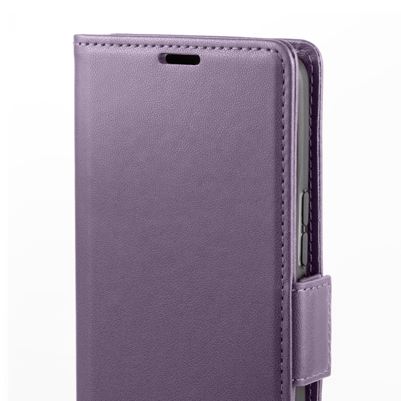 Tok Samsung Galaxy A36, ERBORD Glossy Litchi, pénztárca patenttal, lila