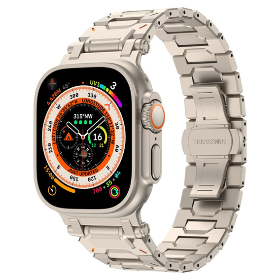 Karkötő Apple Watch 1/2/3/4/5/6/7/8/9/10/SE/ULTRA/ULTRA 2 42/44/45/46/49MM, titánium