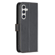 Pattintható tok a Samsung Galaxy A55 5G,BINFEN Wallet, fekete