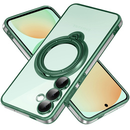 Mágneses tok Samsung Galaxy S24 FE készülékhez, MagSafe, zöld