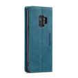 CASEME tok Samsung Galaxy S9, Leather Wallet Case, kék