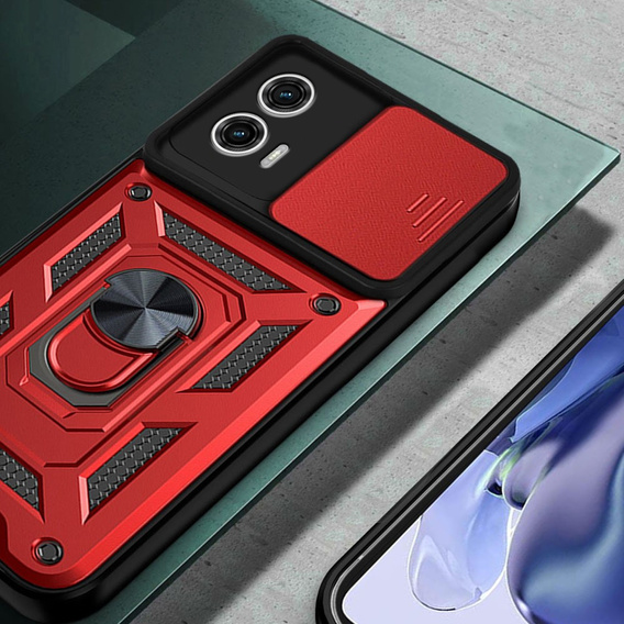 Telefontok a Motorola Moto G73 5G, CamShield Slide, piros