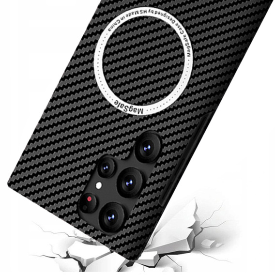 Telefontok a Samsung Galaxy S21 Ultra, Magsafe Slim Carbon, fekete