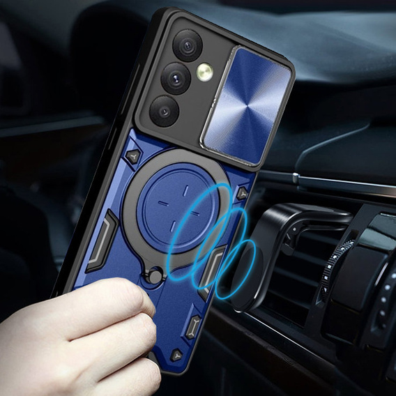 Páncélozott tok Samsung Galaxy A54 5G, CamShield Slide, kék