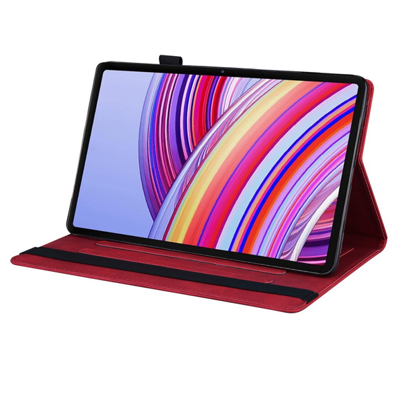 Tok Xiaomi Redmi Pad Pro / Xiaomi Poco Pad, Classic, tolltartóval, piros