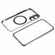 Magnetic Dual Glass MagSafe tok iPhone 16, rózsaszín rose gold