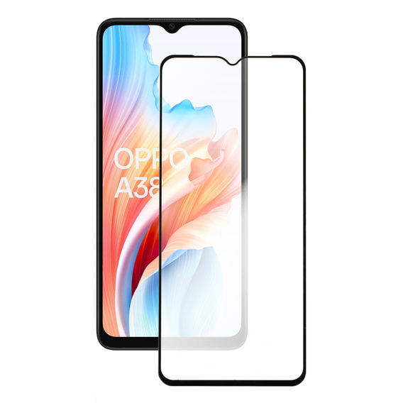 3D edzett üveg Oppo A18 4G / A38 4G készülékhez, fekete