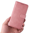 Pattintható tok a Samsung Galaxy A34 5G, Leather Wallet, rózsaszín rose gold