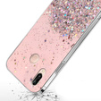 Telefontok a Huawei P20 Lite, Glittery, rózsaszín