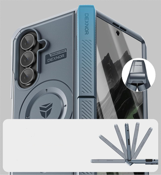 Dexnor Mágneses páncélozott tok kettős alappal Samsung Galaxy Z Fold7-hez