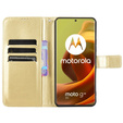 Pattintható tok a Motorola Moto G85, Crazy Horse Wallet, arany