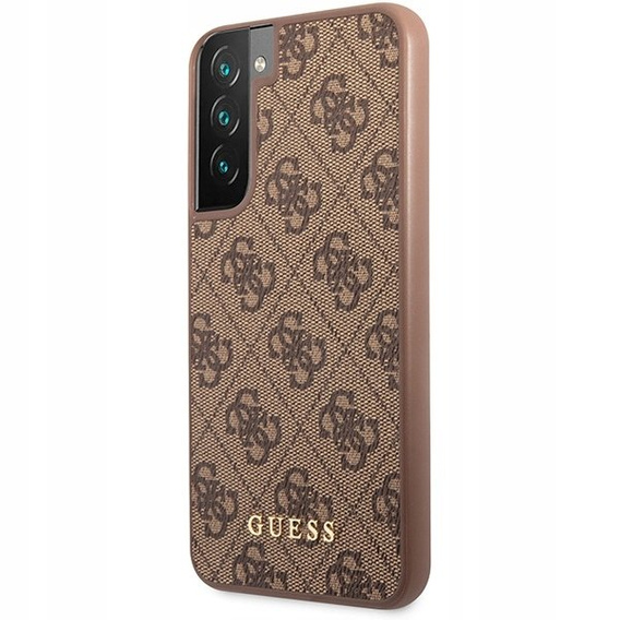 GUESS Telefontok a Samsung Galaxy S23, 4G Metal Gold Logo, barna