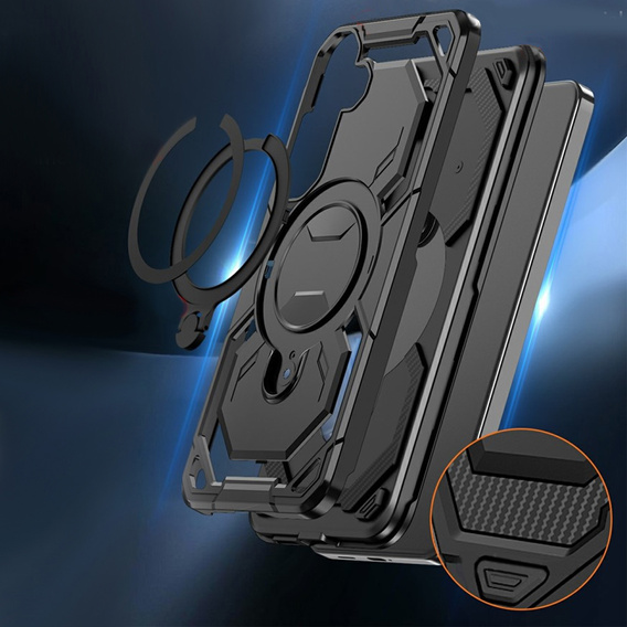 Mágneses tok állvánnyal Samsung Galaxy A57 5G készülékhez, fekete