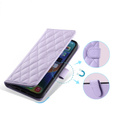 Flap tok Xiaomi Redmi Note 13 Pro 4G / Xiaomi Redmi Note 14S / Xiaomi Poco M6 Pro 4G, Rhombus Crossbody Leather, lila