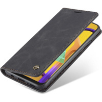 CASEME tok Samsung Galaxy M21, Leather Wallet Case, fekete