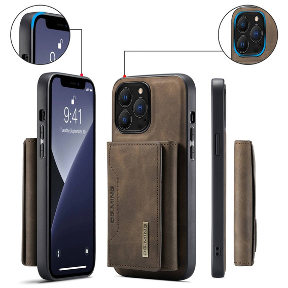 Telefontok a iPhone 14 Pro, DG.MING 2in1, kávé