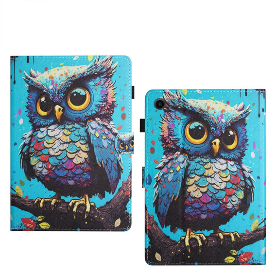 Tok Lenovo Tab M10 Plus TB-X606F, pánttal, owl