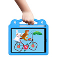 Gyermek tok iPad 9.7" 2018/2017 (6/5 gen.) / Pro 9.7" 2016, Cute Patterns, állvánnyal, kék