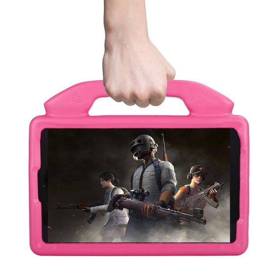 Gyermek tok Samsung Galaxy Tab A 10.1 2019 SM-T510 SM-T515, gyermek tok fogantyúval, rózsaszín