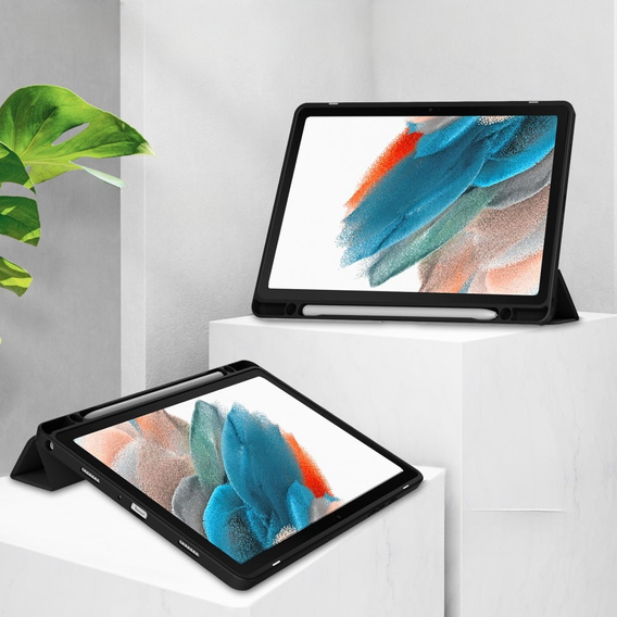 Tok Samsung Galaxy Tab A9+, Smartcase Hybrid, tolltartó résszel, fekete