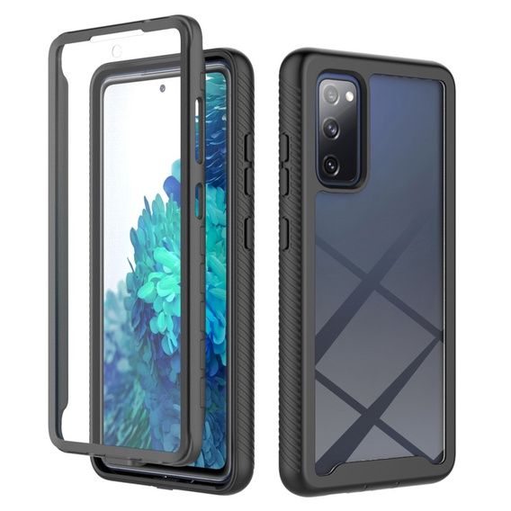 Tok Samsung Galaxy S20 FE készülékhez, Shockproof, fóliával, fekete