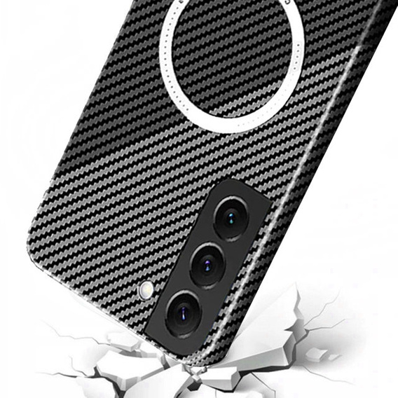 Telefontok a Samsung Galaxy S22, Magsafe Slim Carbon, fekete / szürke
