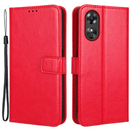 Pattintható tok a Oppo A17, Crazy Horse Wallet, piros