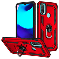 Páncélozott telefontok a Motorola Moto E20/E30/E40, Nox Case Ring, piros