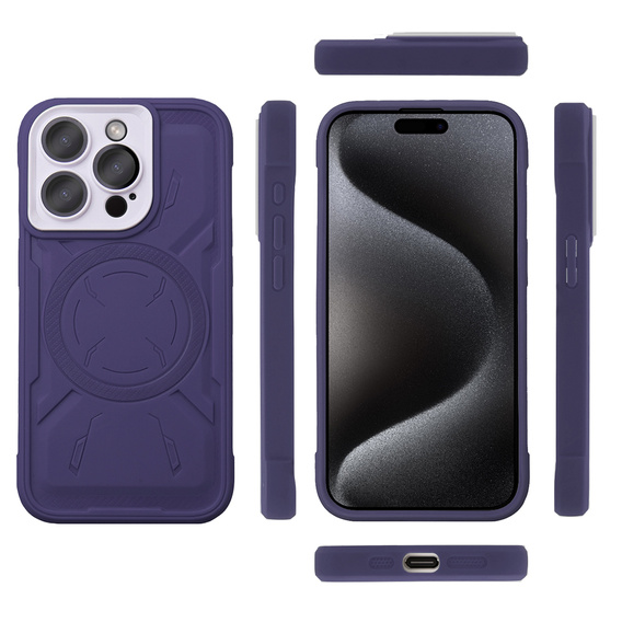 Tok iPhone 15 Pro Max, ERBORD Armor Mag, lila