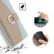 Flip tok Infinix Hot 40i, Wallet Zipper Pocket, tükörrel, kék