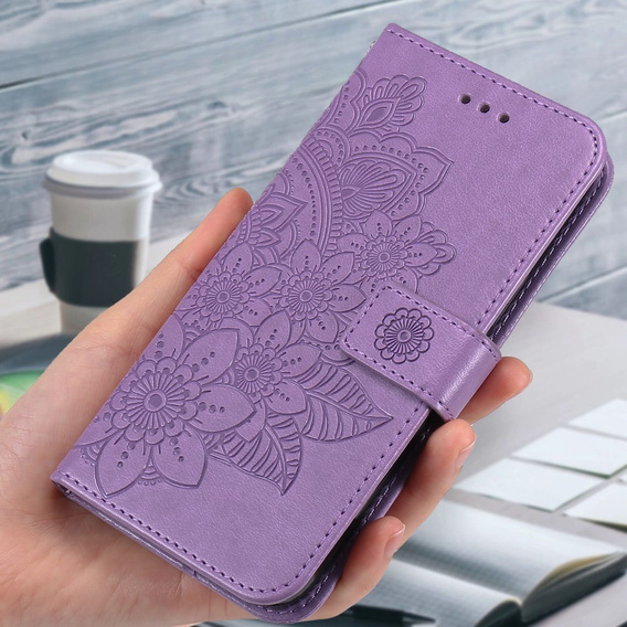 Pattintható tok a Samsung Galaxy A54 5G, Mandala Flower, lila