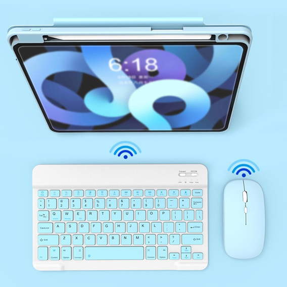 Tok + billentyűzet Apple iPad Pro 11" 5 gen. 2024, Leather Pen Slot TouchPad, fekete
