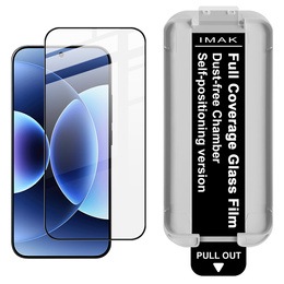 IMAK edzett üveg pozicionáló kerettel Xiaomi 17 Pro Max készülékhez, fekete