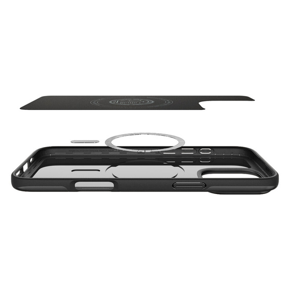 Spigen tok iPhone 16 Pro Max készülékhez, Thin Fit Mag, fekete + 9H edzett üveg