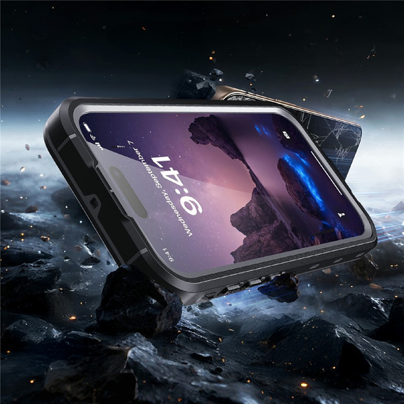 Tok iPhone 17 készülékhez, vízálló IP68, SHELLBOX MagSafe, fekete