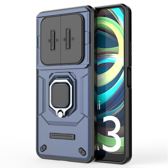Telefontok a Xiaomi Redmi A3, KickStand Camera Lens, kék
