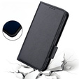 Pattintható tok a Nokia X30 5G, Wallet Litchi Magnet Case, fekete