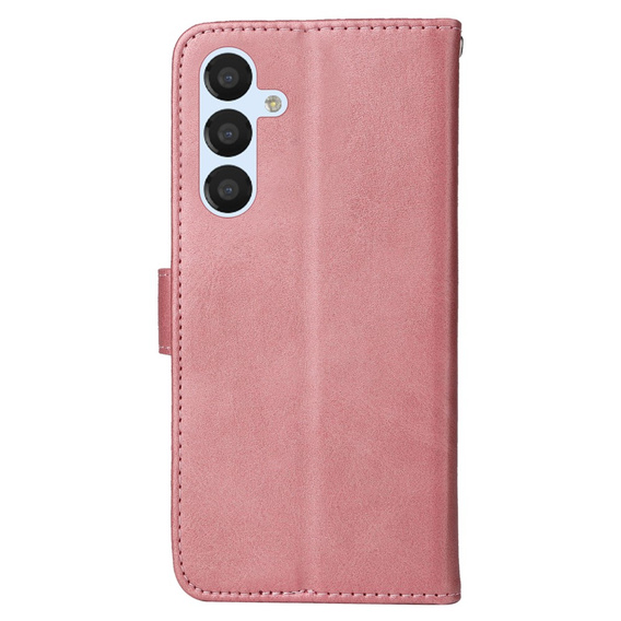 Pattintható tok a Samsung Galaxy A34 5G, Leather Wallet, rózsaszín rose gold