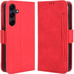Pattintható tok a Samsung Galaxy A55 5G, Card Slot, piros