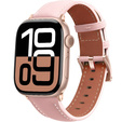 Bőrszíj Apple Watch 1/2/3/4/4/5/6/7/8/SE/Ultra 42/44/45/49mm, rózsaszín